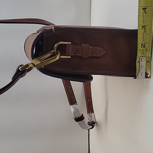 NWT Fossil Ainsley Small Flap Crossbody handbag Medium Brown Leather SHB3070210 - Picture 11 of 17